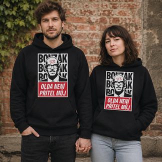 Unisex mikina OLDA NENÍ PŘÍTEL MŮJ – satirický potisk PARCHANT.cz